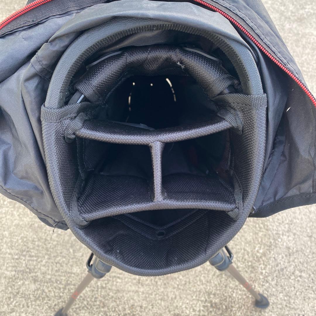 FLX スタンド式キャディバッグ ブラック/レッド