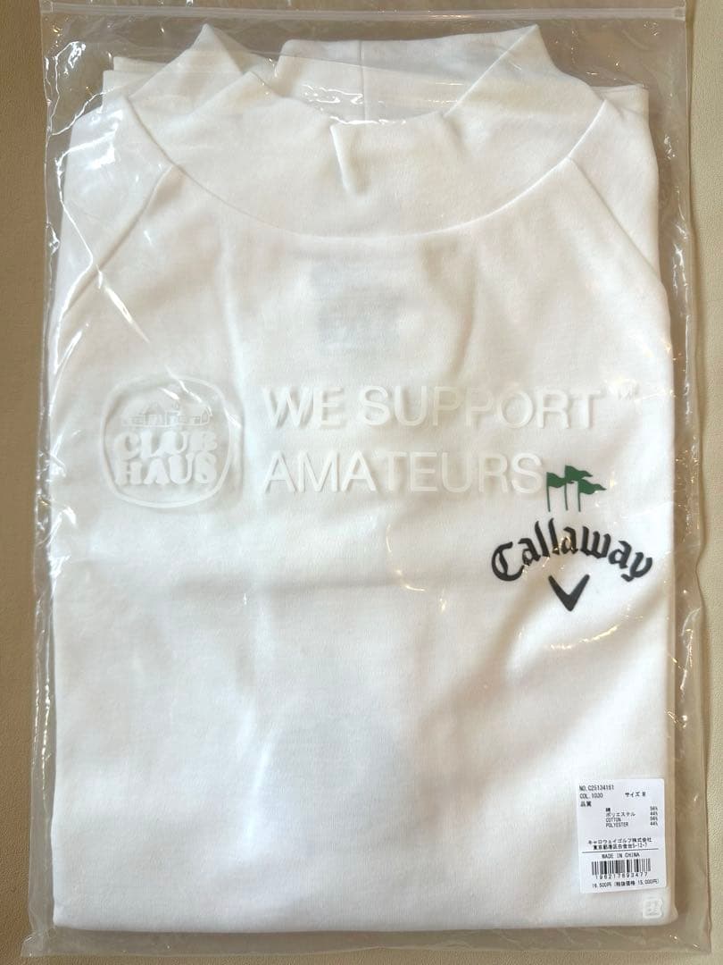 【限定コラボ】キャロウェイ×クラブハウス モックネックシャツ2025 M 白