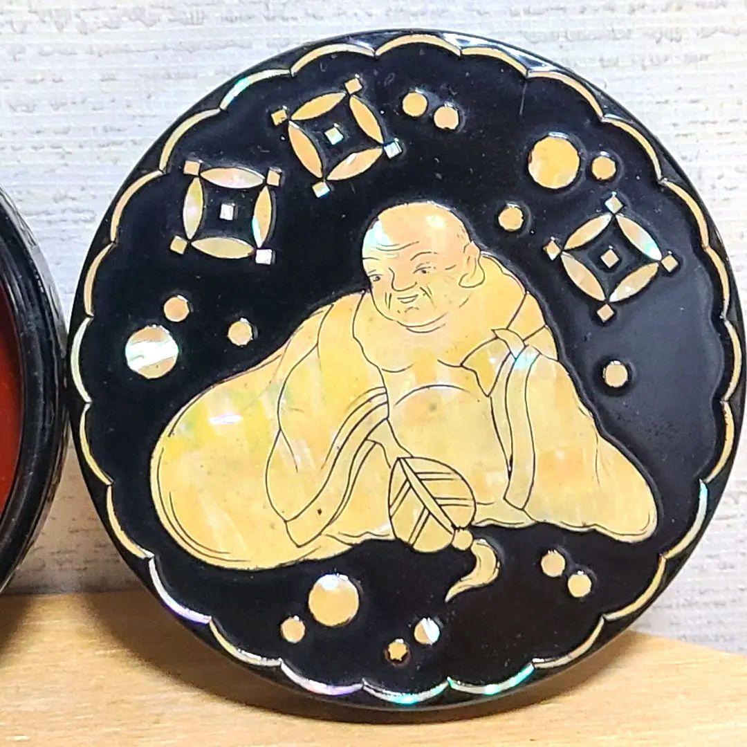 司光作　 布袋蒔絵香合 　茶道具