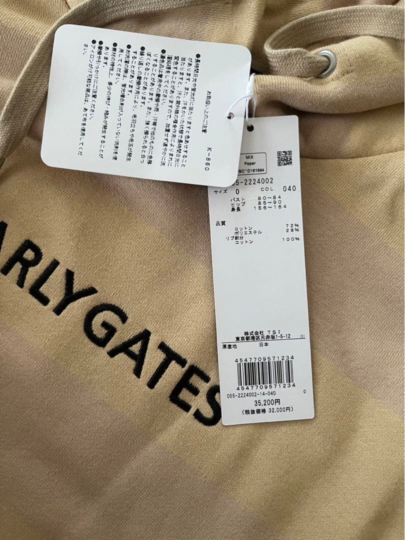 【新品未使用】PARLYGATES パーリーゲイツ　ワンピース　フード付き