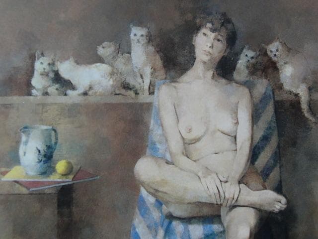 大歳克衛、【アンニュイ】、希少な画集より、状態良好、新品高級額装付