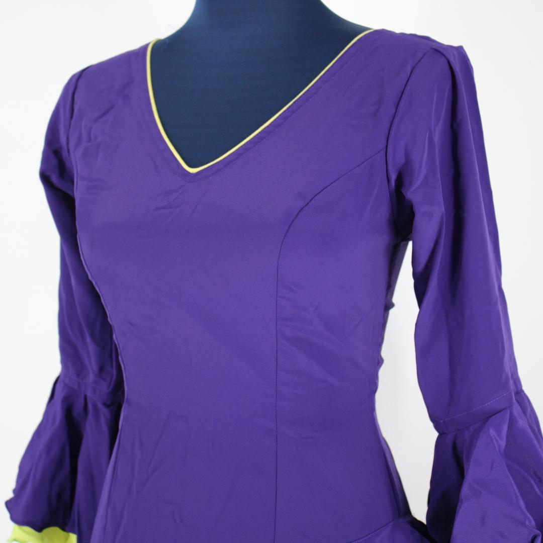 【美品 フラメンコ衣装】パープル HERMOSA IBERIA ワンピース 紫