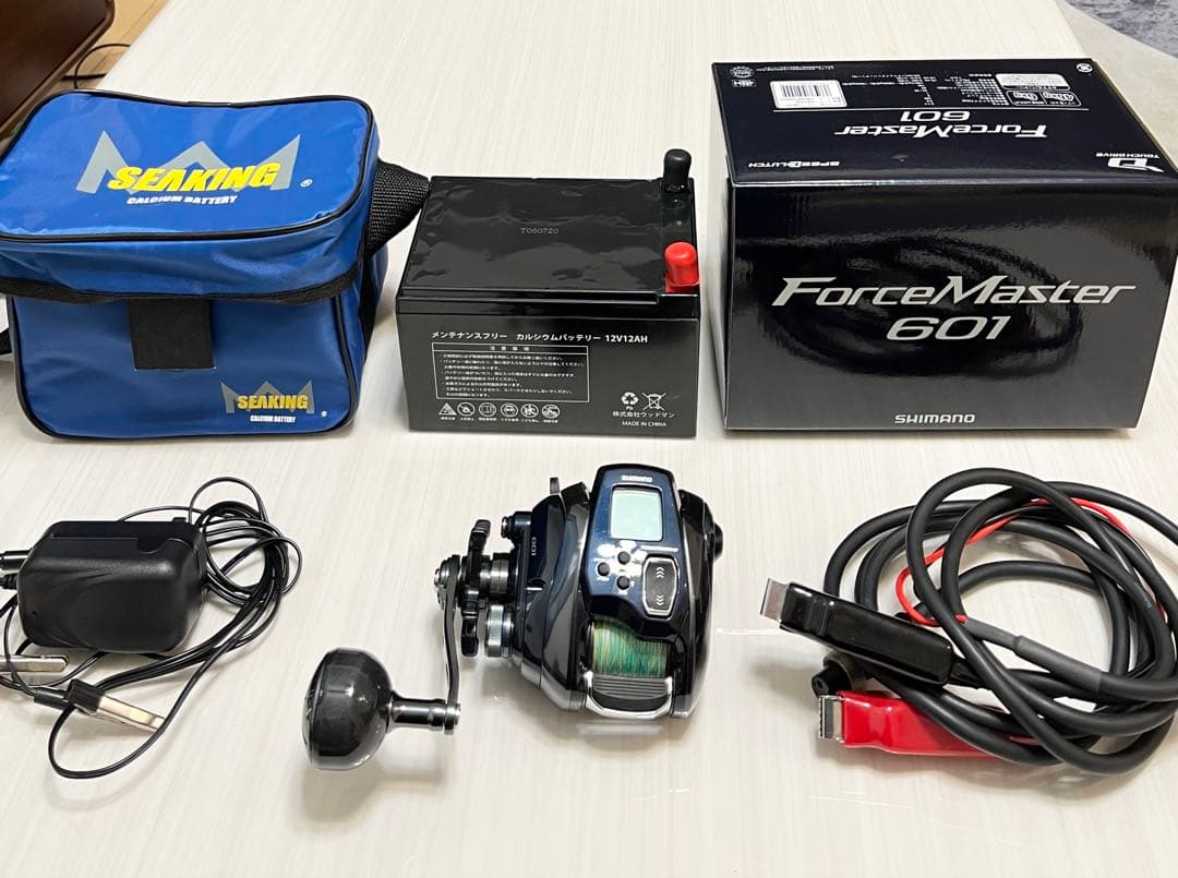 SHIMANO ForceMaster 601 電動リール＋バッテリー