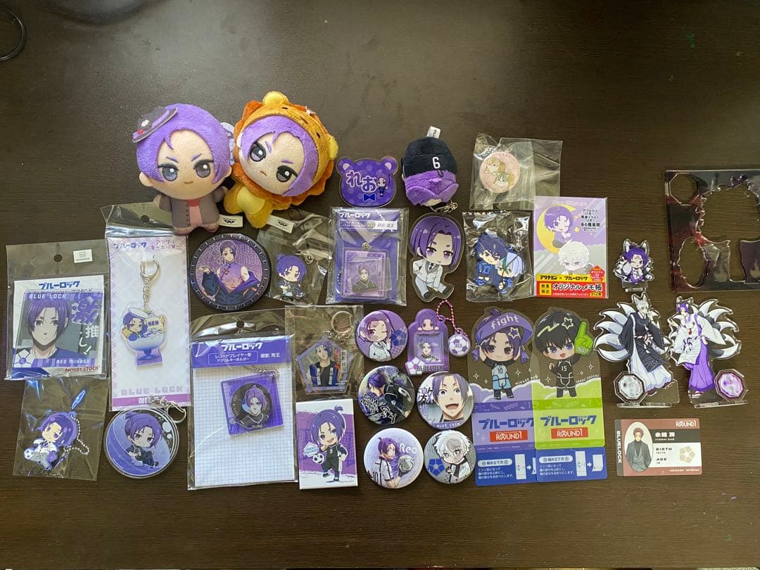 紫色キャラクター アクリルキーホルダーセット ブルーロックメイン