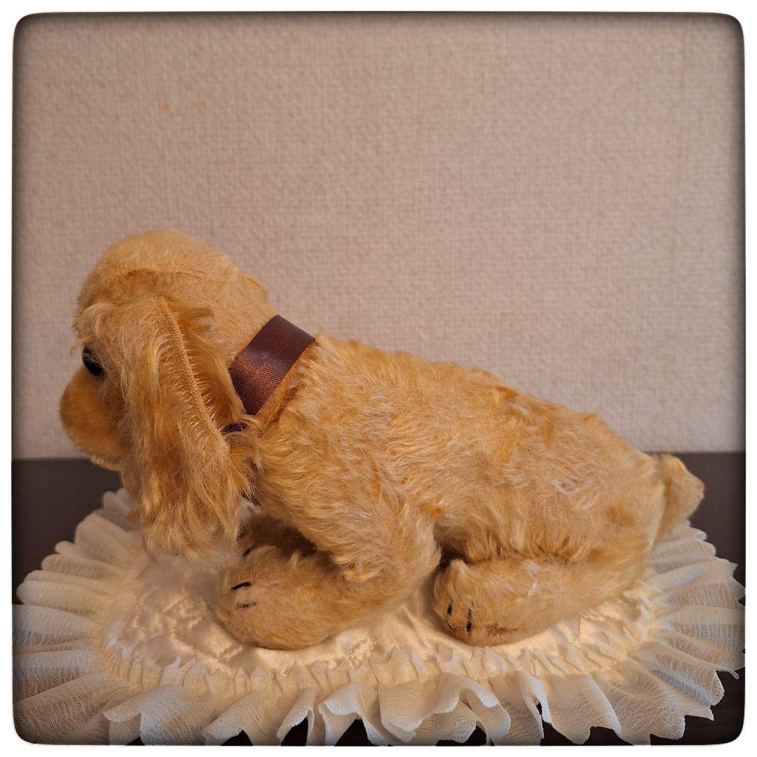 【前屈みな犬 コッパースパニエル】ヴィンテージ シュタイフ ポンチ目