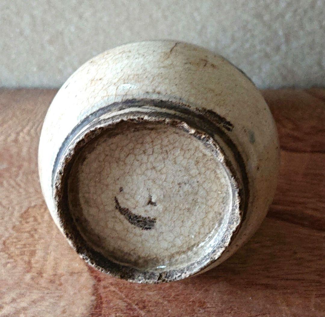 古伊万里一輪差し 青い絵付け