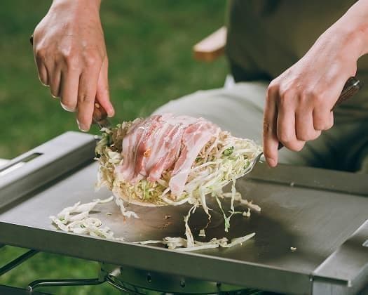 スノーピーク オタフクソースコラボ GR-055-OTF ステンレスお好み焼鉄板