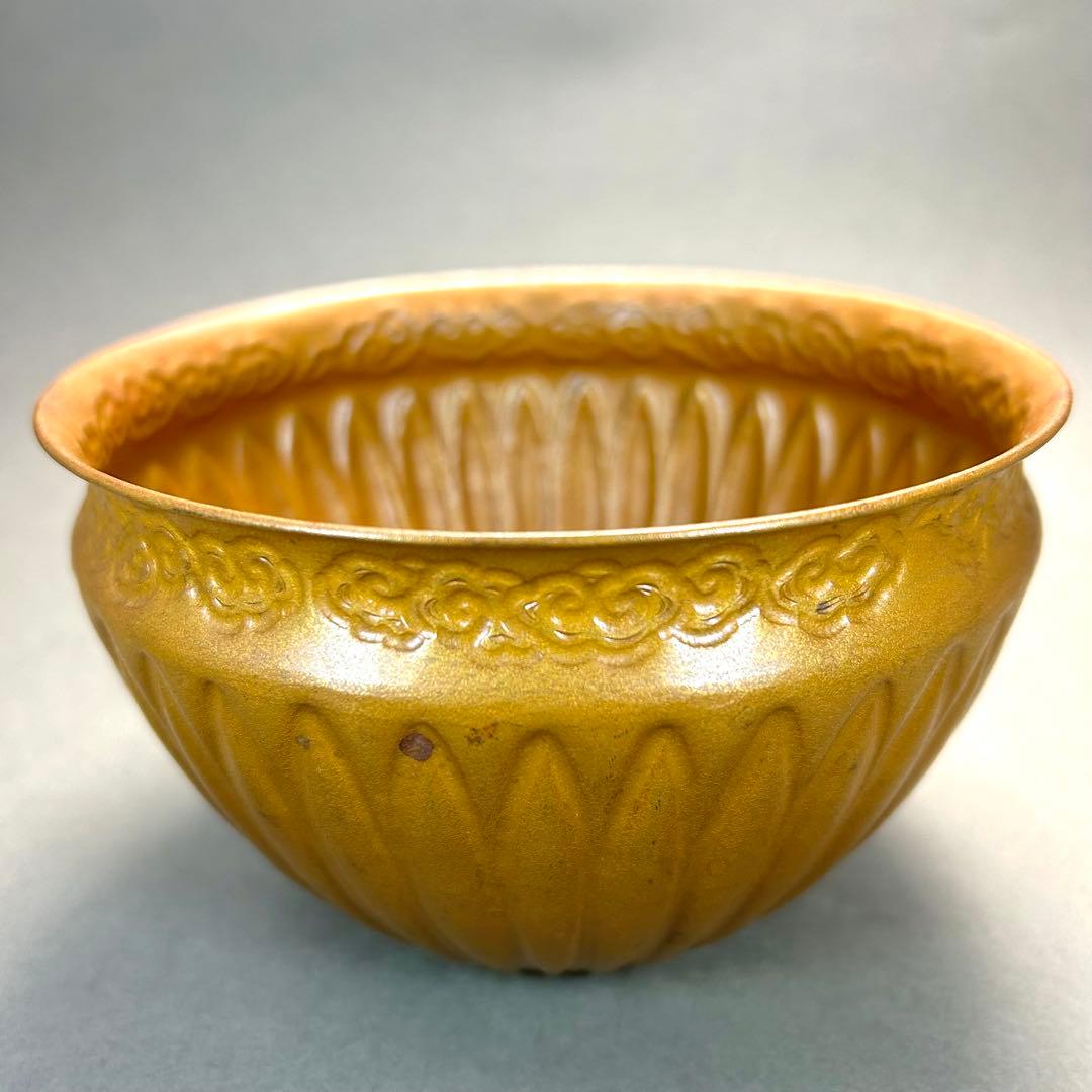 建水　『中川浄益　而妙斎書付』　モール　菊彫建水　お茶道具　書付箱　共箱　工芸品