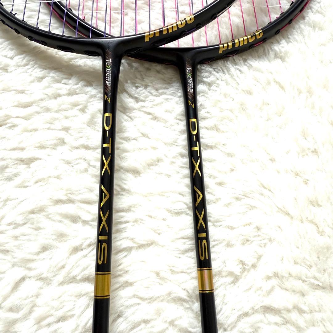 美品 Prince D-TX AXIS バドミントンラケット 2本4U G6
