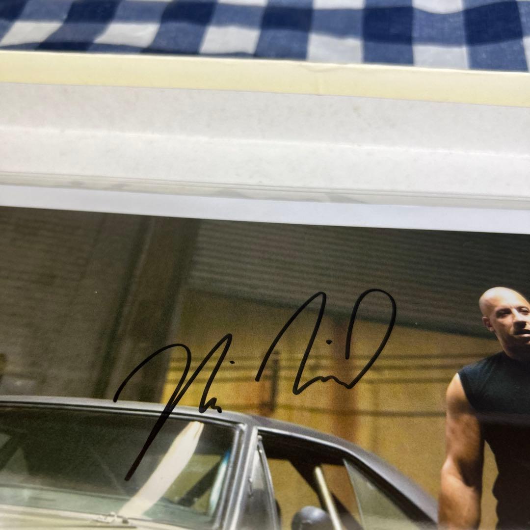 ヴィン・ディーゼル 直筆サイン入りフォト 映画ワイルドスピード ハリウッド男優