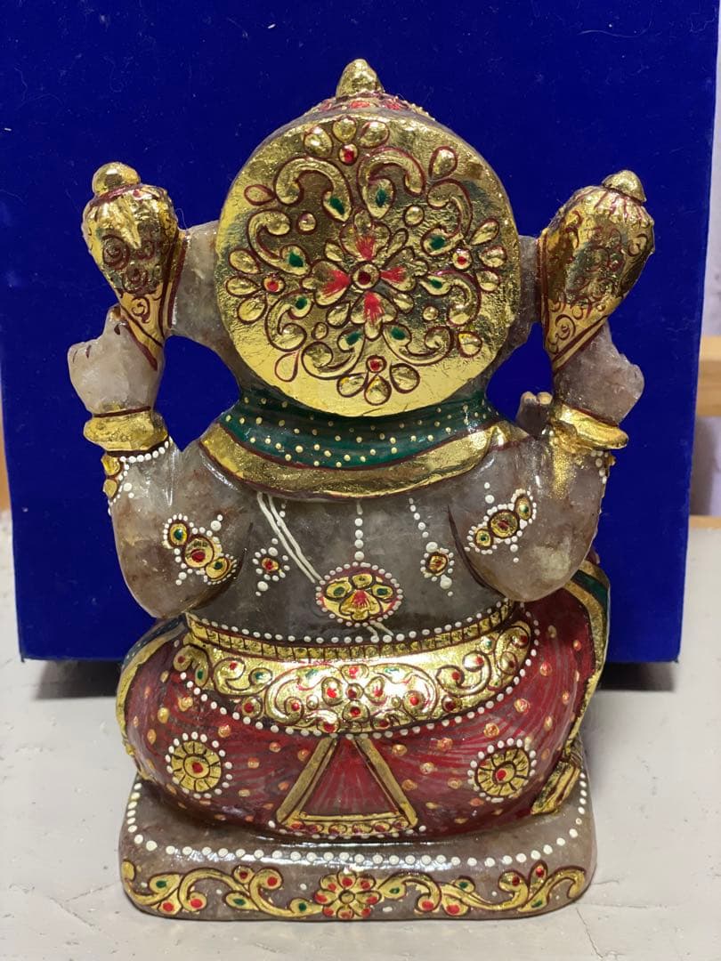 ガネーシャ　特大　希少　置物　ラブラドライト