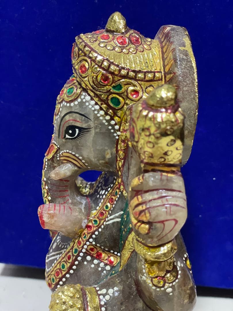 ガネーシャ　特大　希少　置物　ラブラドライト