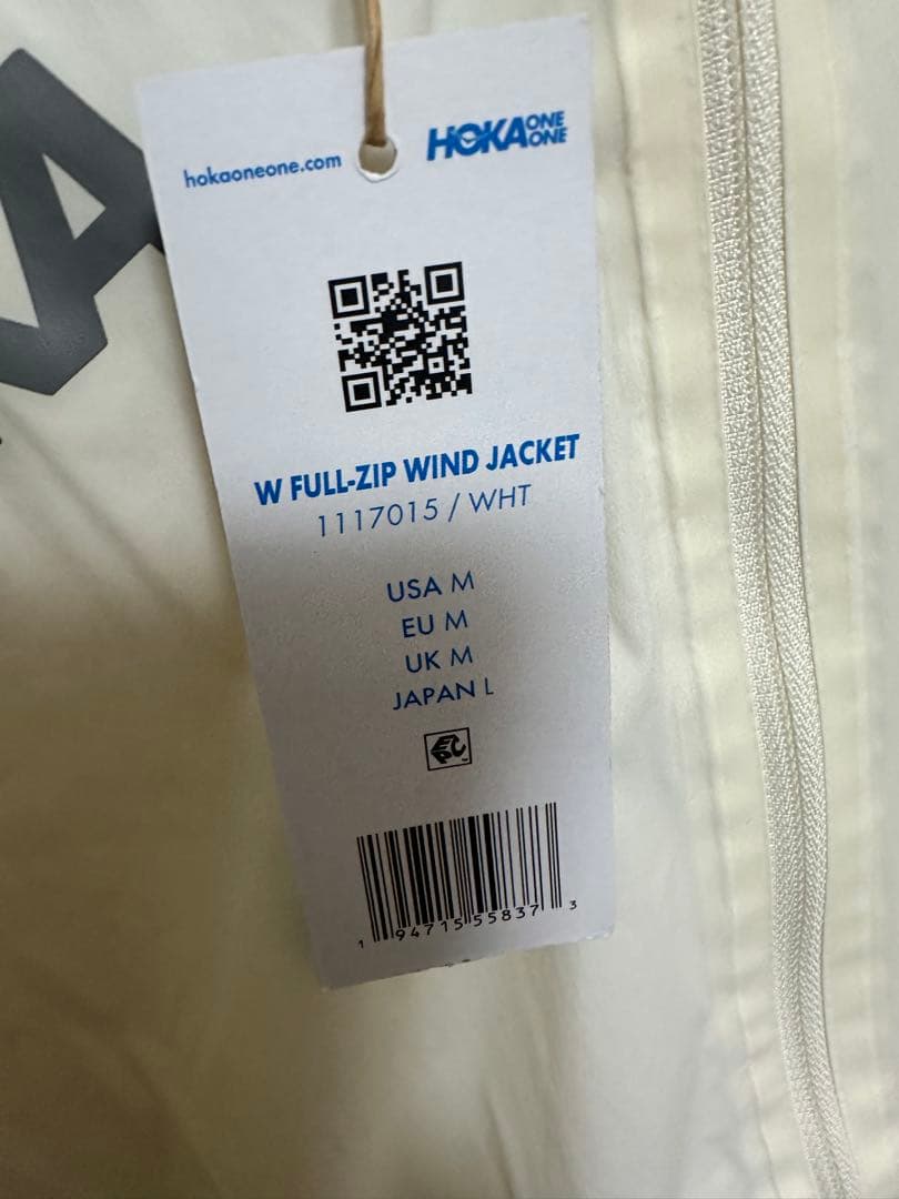 Hokaoneone ホカオネオネ　ランニング　ウィンドブレーカー　ホワイト　M