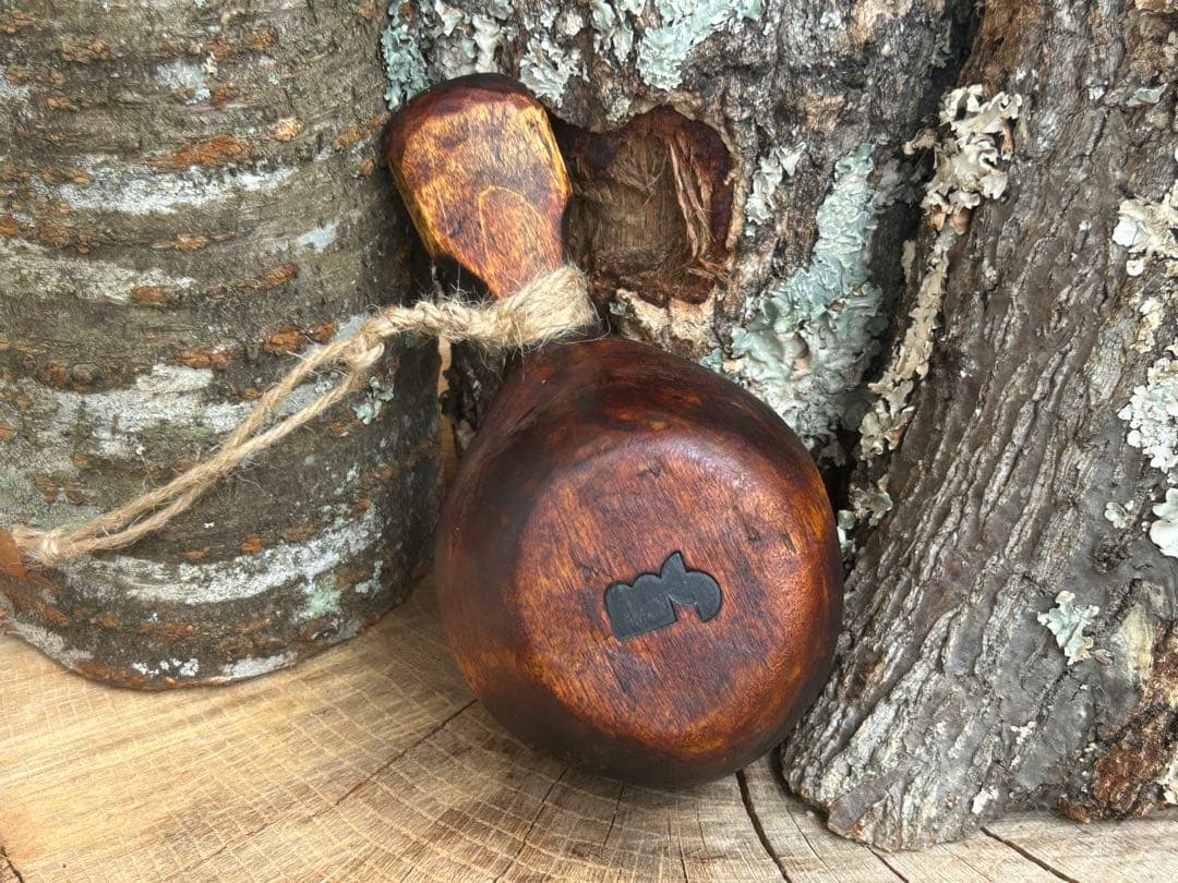 suns wood 手彫り　ククサ　白樺　漆塗り　ソロキャン　一点もの　野営