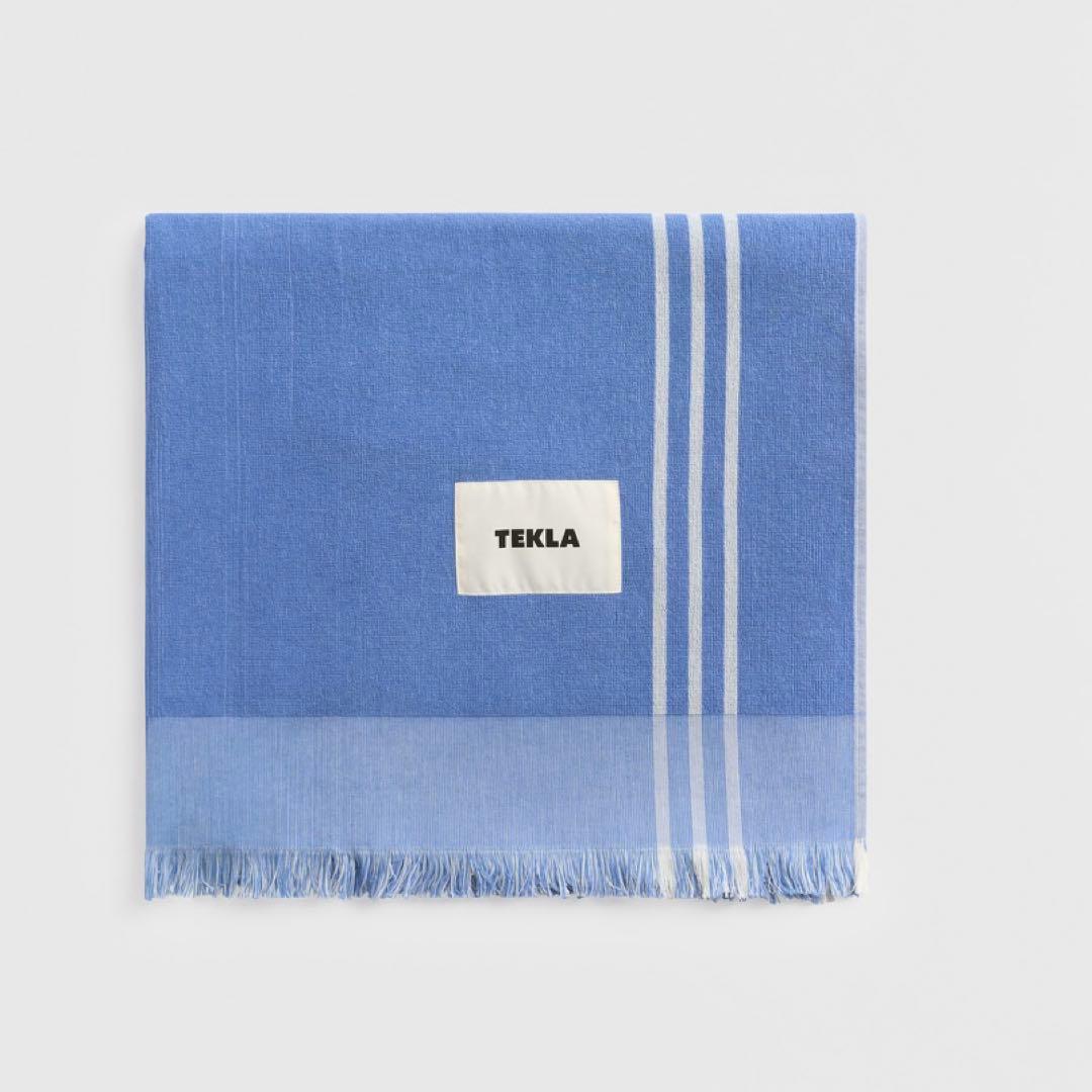 TEKLA テクラ　ビーチタオル　バスタオル　タオルケット　ブランケット　ブルー