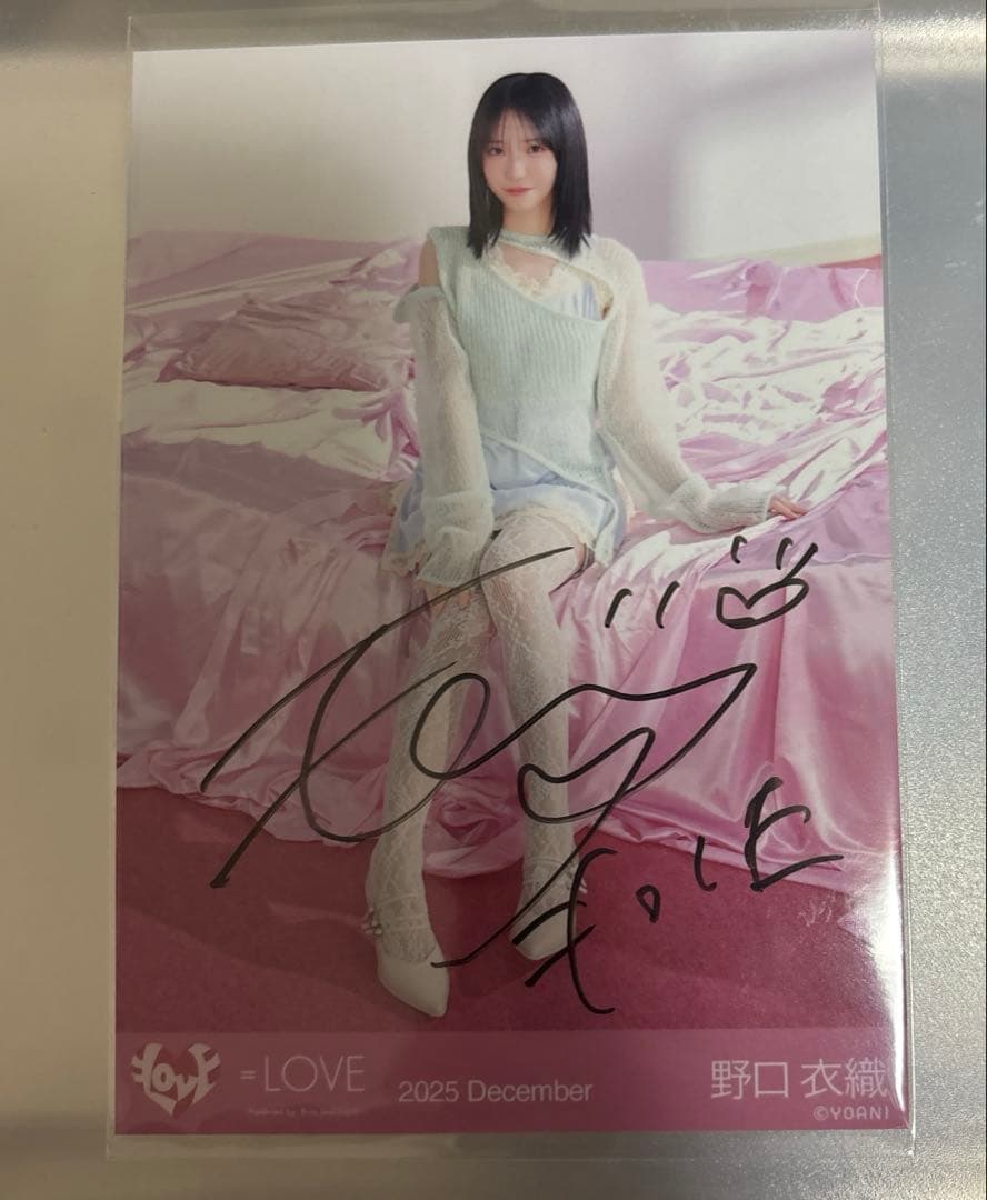 ＝LOVE 生写真 野口衣織 直筆サイン