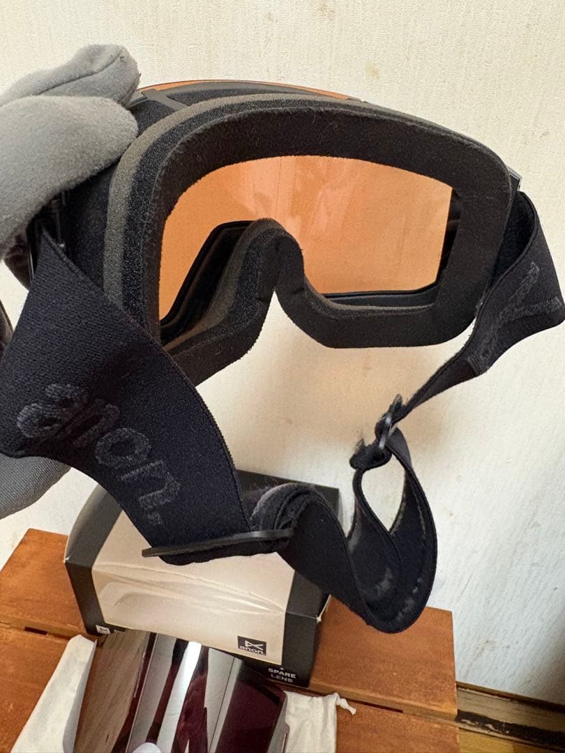 anon. スノーゴーグル（アジアンフィット）＋ スペアレンズ付き　中古品