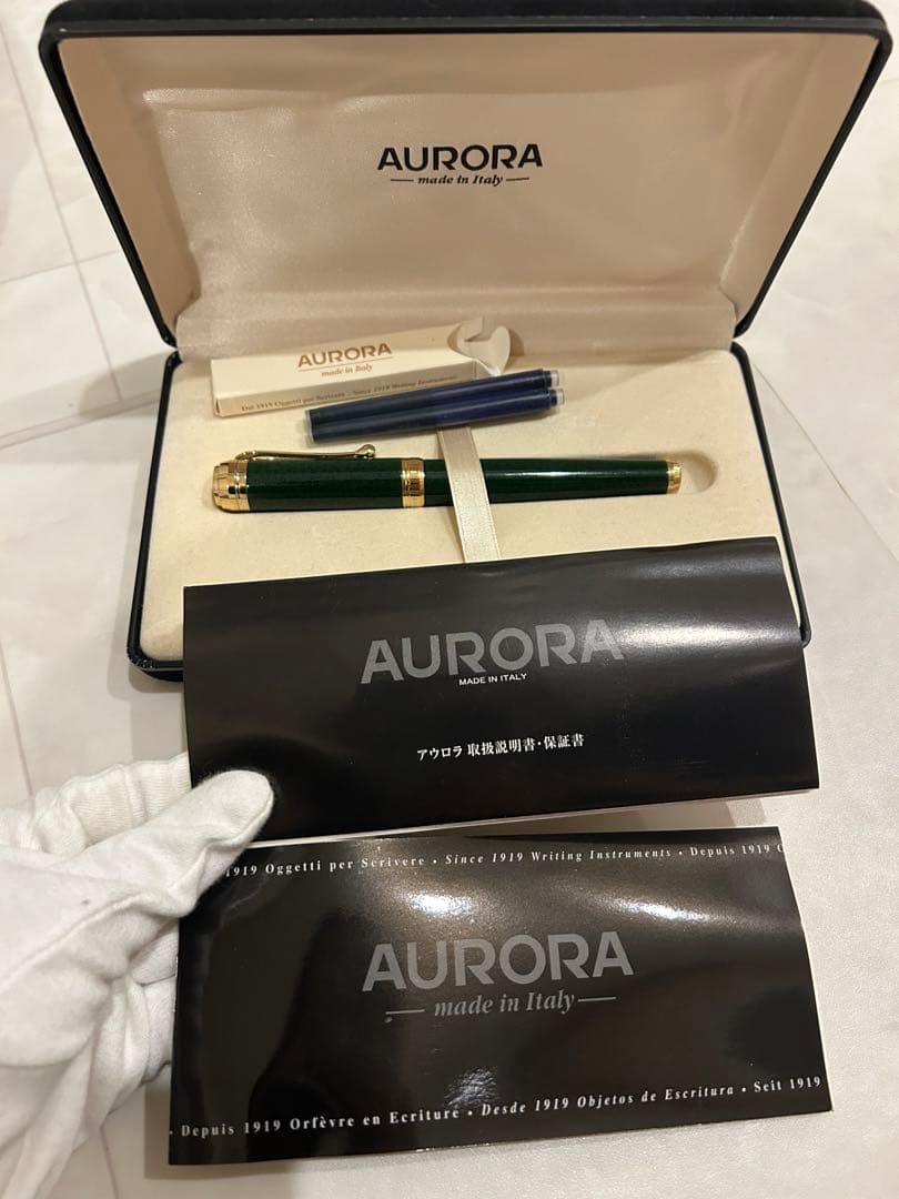 万年筆　AURORA アウロラ タレンタム 津軽塗 七子 翠 緑　新品未使用