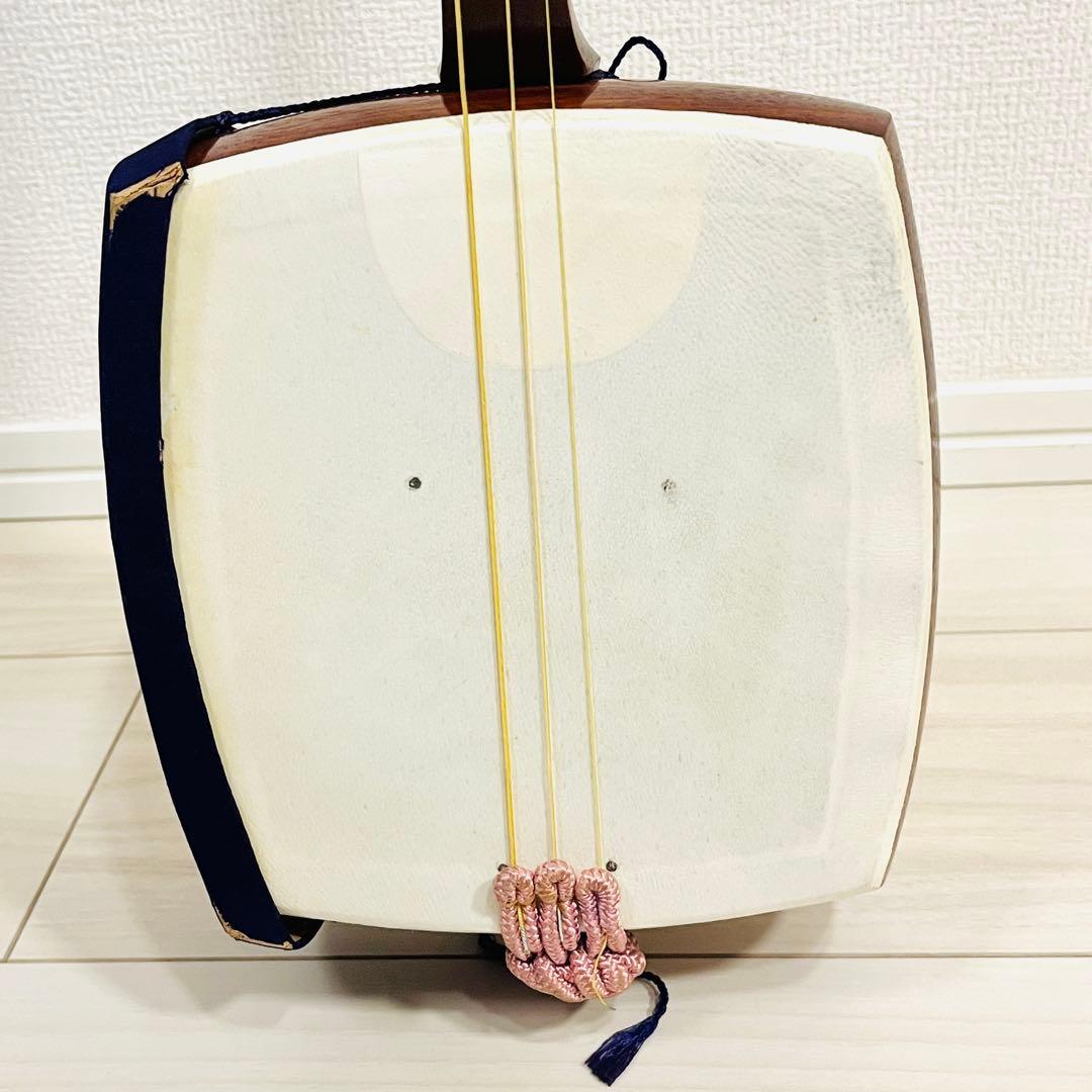 三味線 細棹 柏屋 ケース付き 全長約87cm