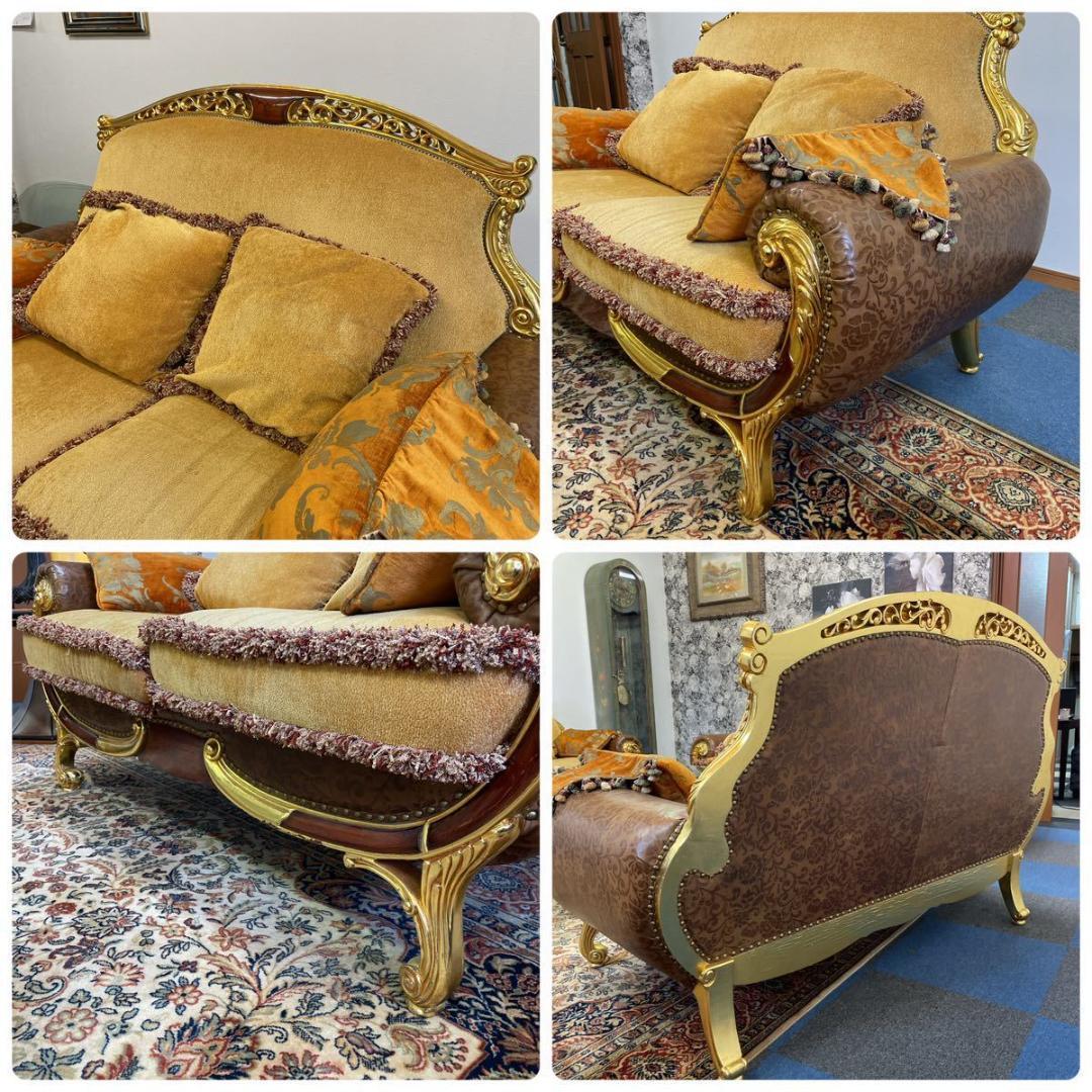 r184 豪華絢爛 イタリア製 ロココ様式 最高級 ソファセット 約180万円