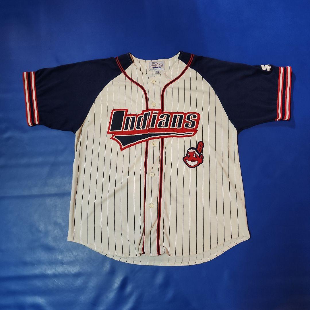 90sSTARTER インディアンスベースボールシャツ サイズL