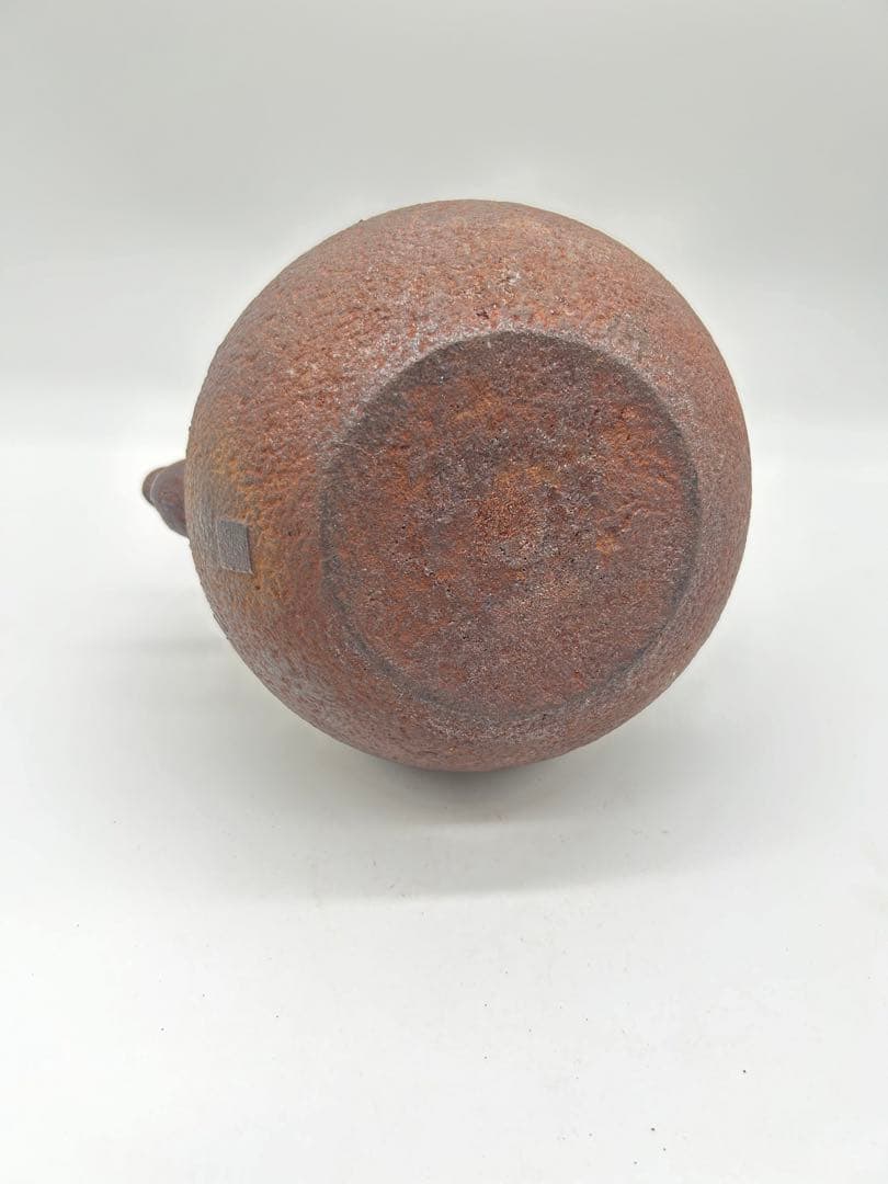 鉄瓶 茶色 丸型 身在名、水漏れ無し容量约1000