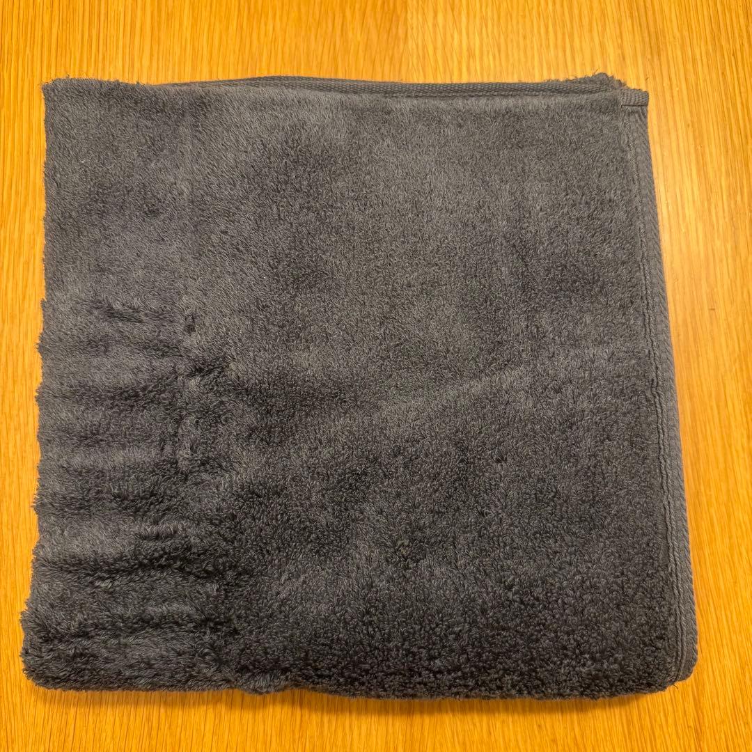 新品未使用 ウチノしあわせタオル スモールバスタオル 2枚セットC ダークグレー