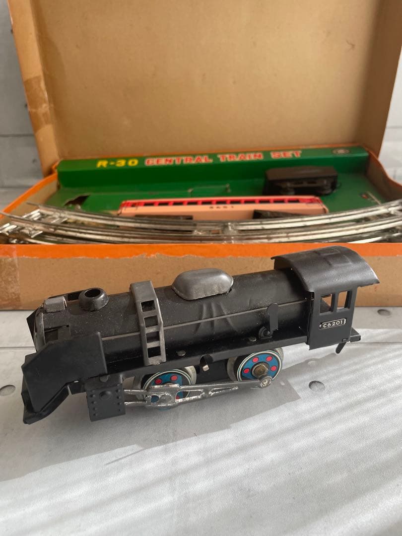 R-30 CENTRAL TRAIN SET日本製マスダヤオールブリキゼンマイ駆
