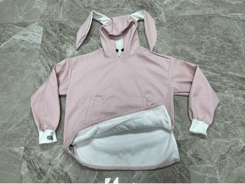 【上下セット】 スノーウェア スキーウェア レディース ピンク ウサギ耳