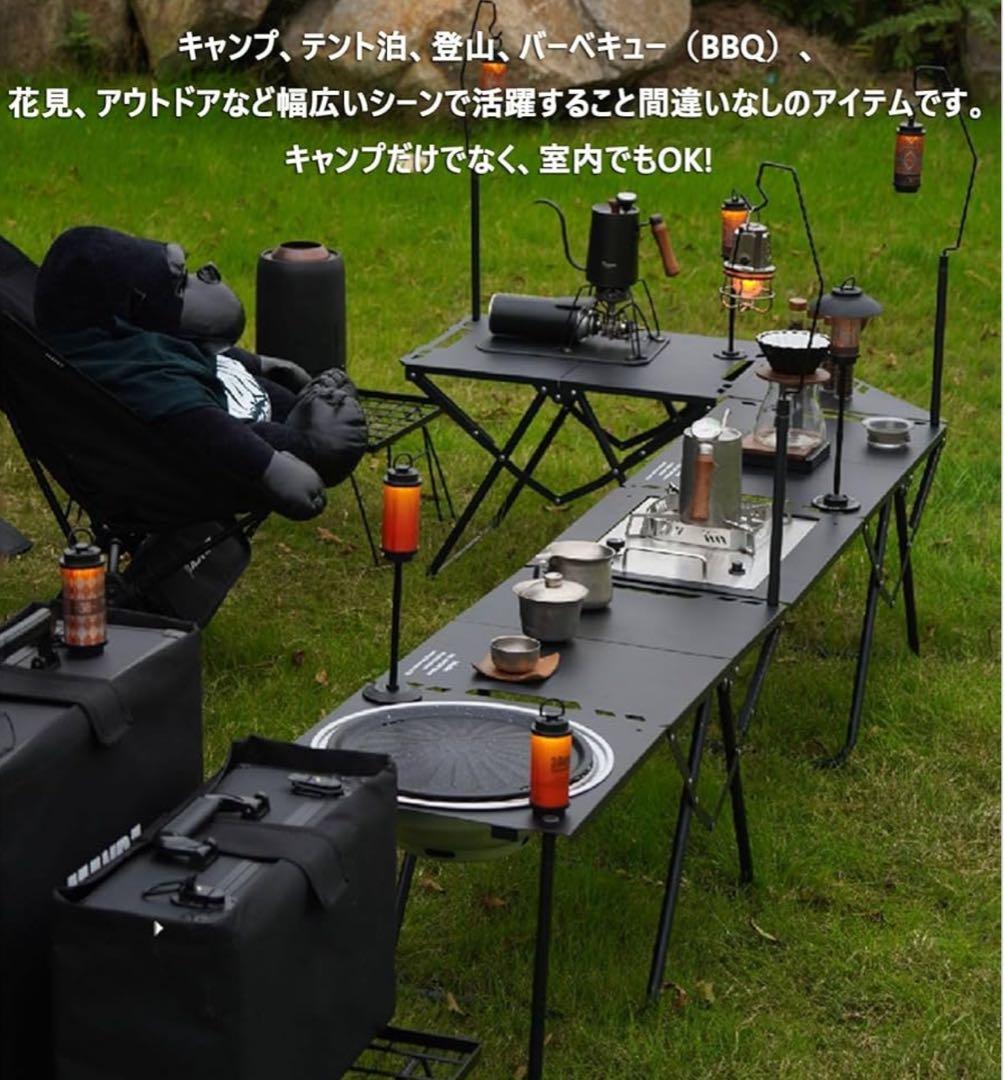 IGTテーブル 折りたたみ バーベキュー グリル機能付き 折りたたみテーブル