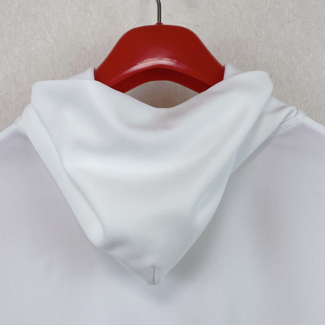 【新品未使用 アルチビオ】機能薄手ダンボールニットロゴビーズパーカー刺繡40号