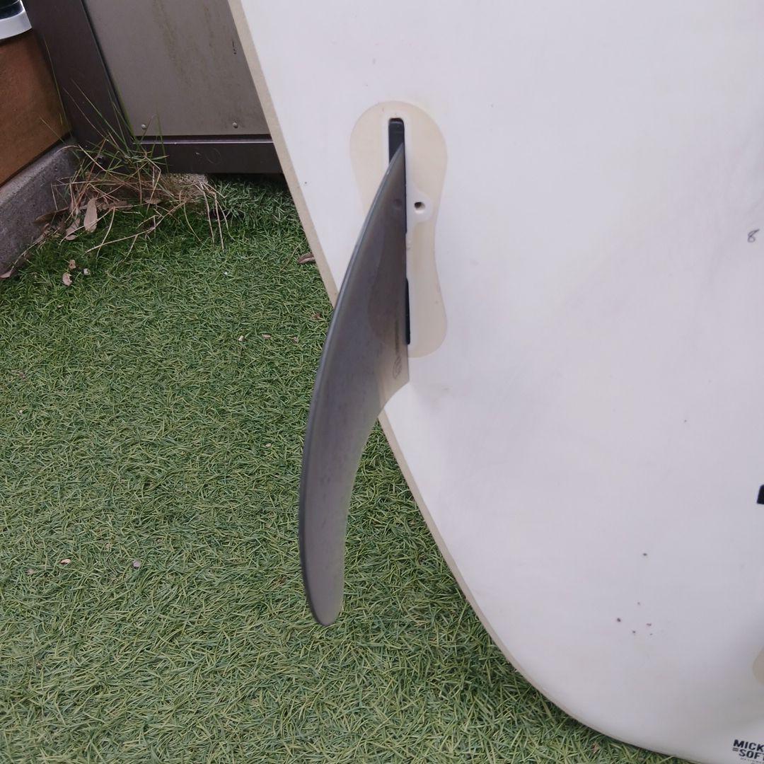 ロングボードミックファニングMiCソフトボード８f　FCSⅡソフトフィン３本付き