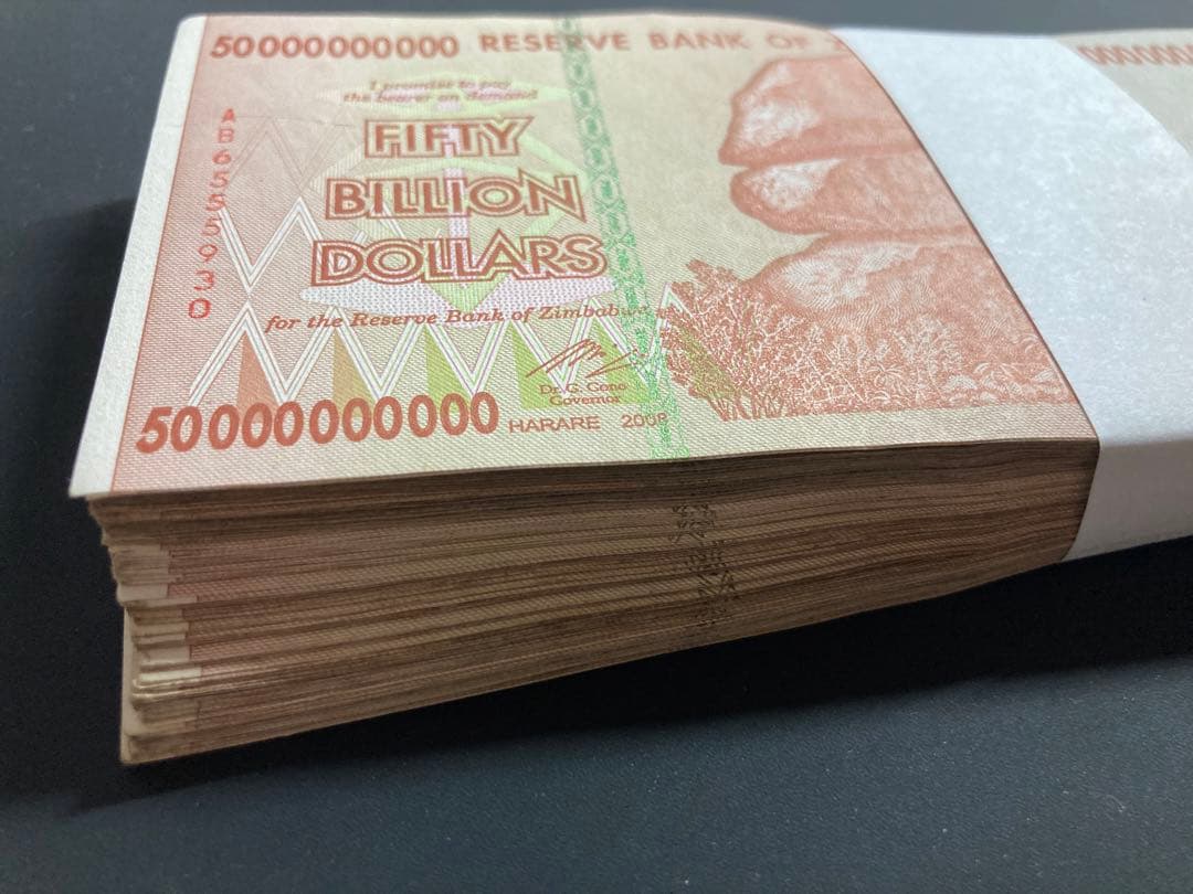 ジンバブエドル・500億ドル札/100枚