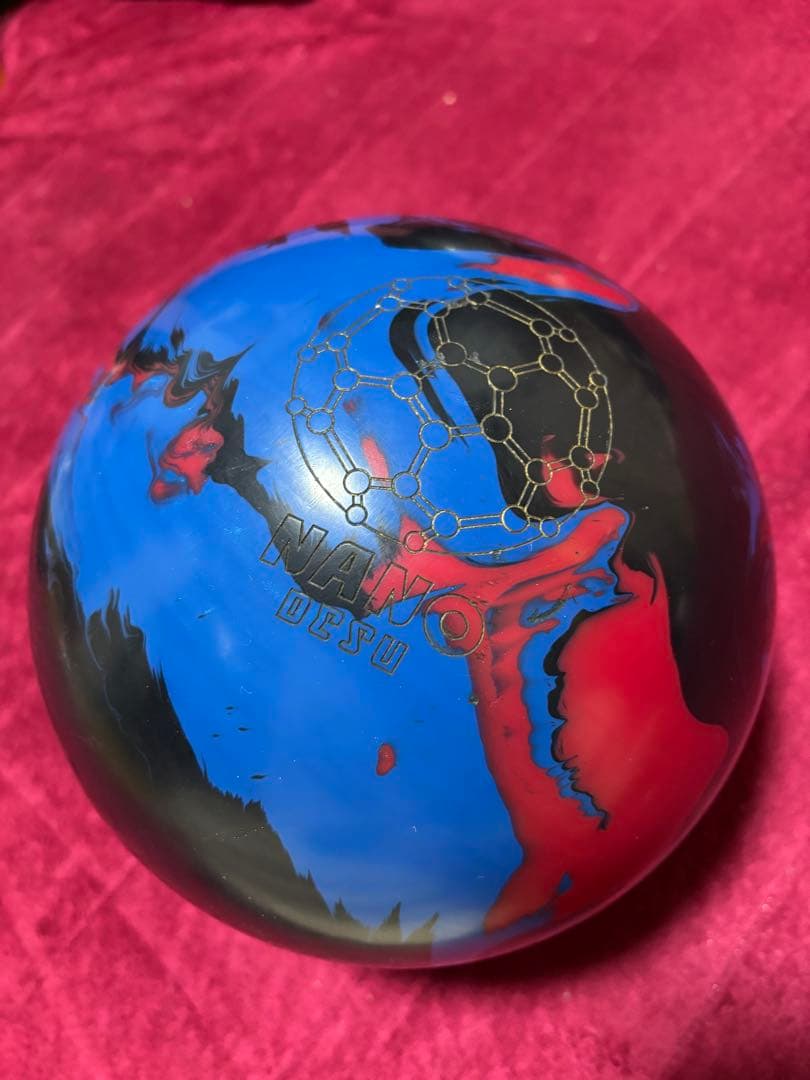 ナノデス アキュラインツアープレミアム7 ボウリングボール 日本製 青黒赤