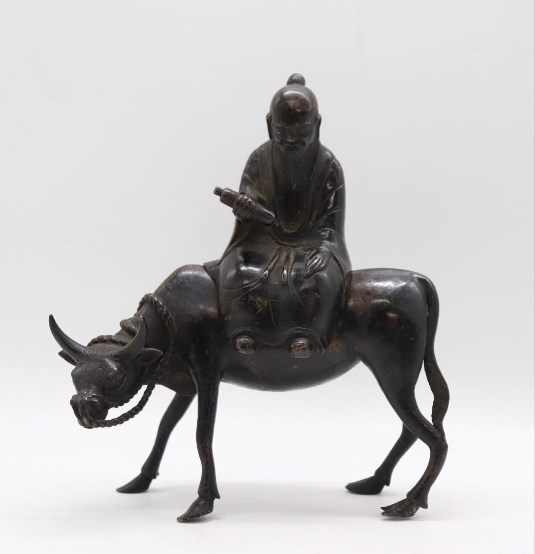 時代　古銅製　孔子　アンティーク　古銅器　送料込み250901