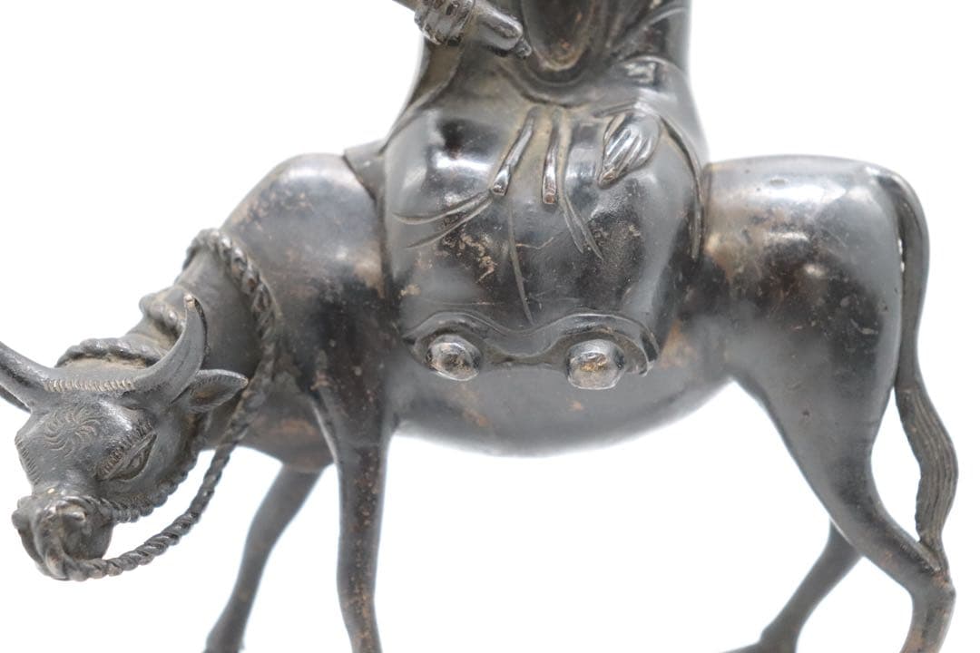 時代　古銅製　孔子　アンティーク　古銅器　送料込み250901