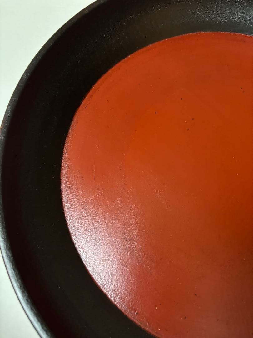 赤木明登氏作 漆器　日の丸勝手盆　直径38センチ　大型