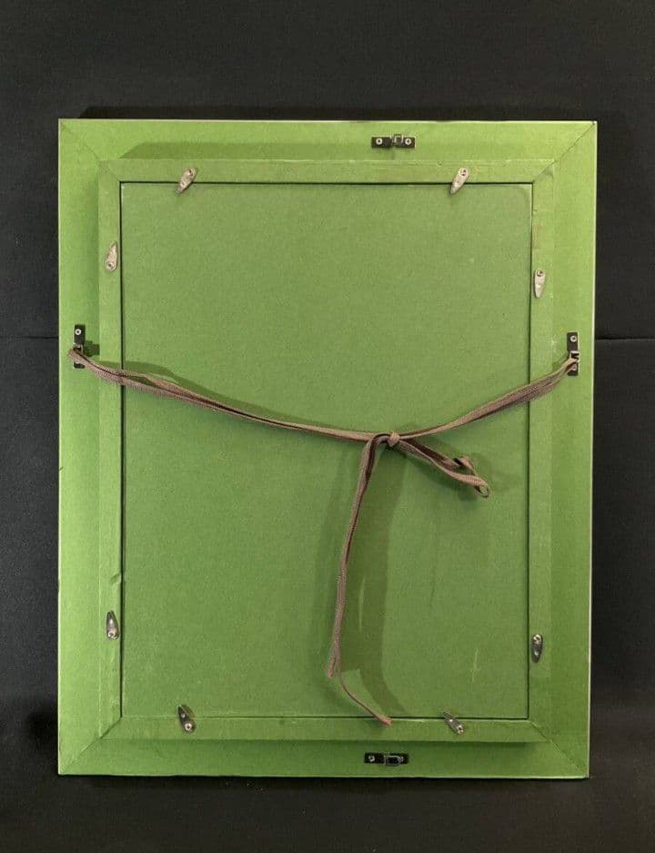 サインあり・綾乃油彩『花』F4号額付