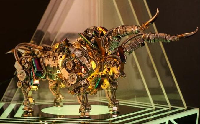 未組立品　3Ｄステンレス鋼組立メカ　木牛流馬