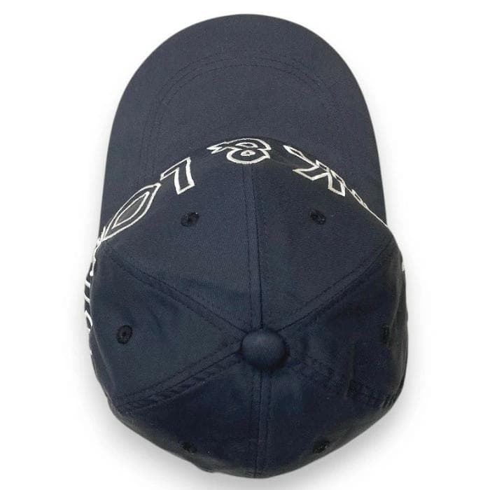 超美品 マーク＆ロナ 日本製 ロゴ刺繍 キャップ 帽子 ゴルフ ネイビー