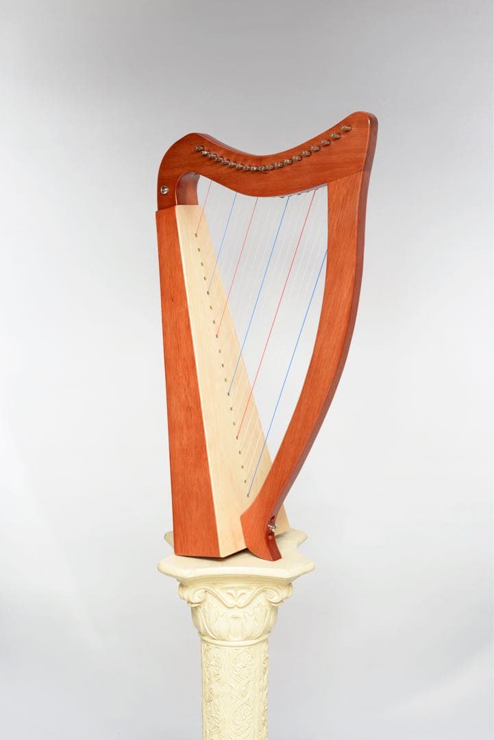 新製品、本格ハープ19弦(半音レバー付)WH19-1-MH、ハイグレードモデル♪