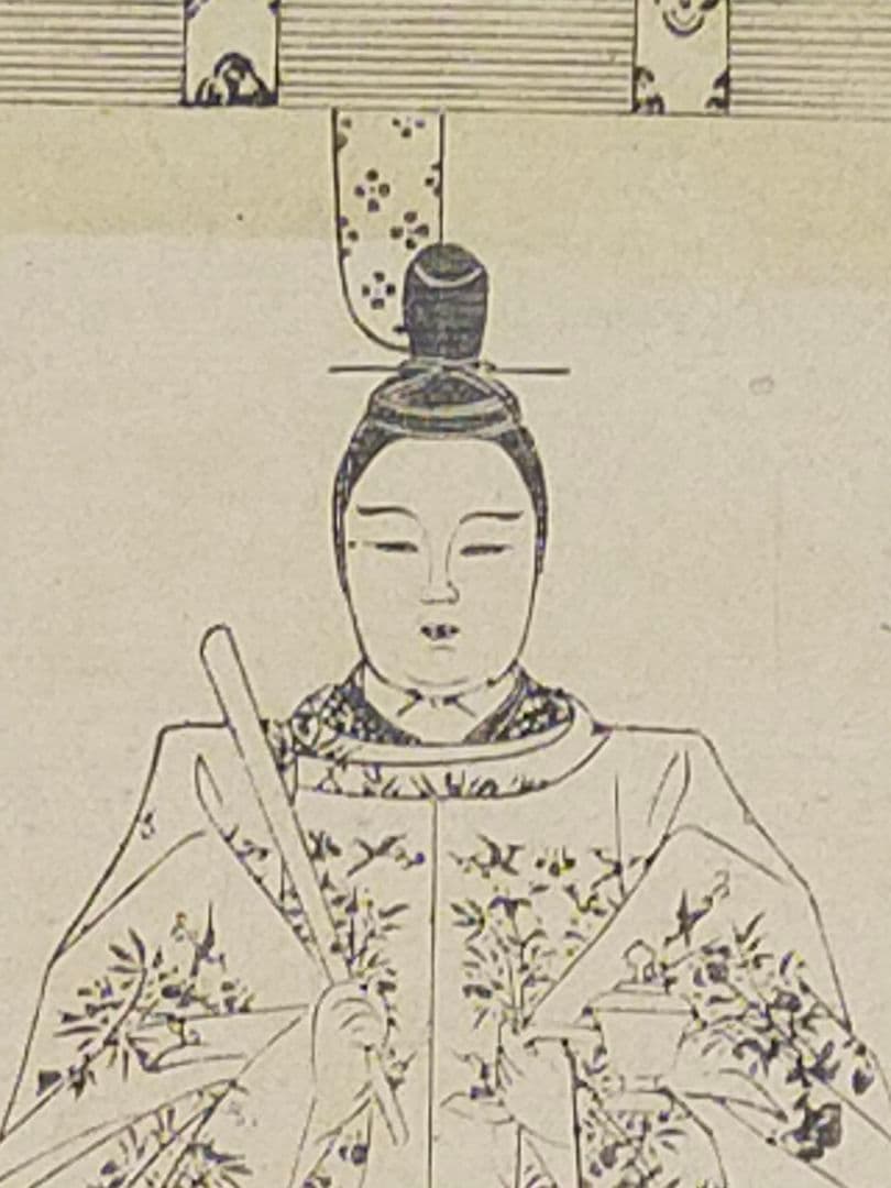 ♥木版画　今上天皇御袍御更進 太秦広隆寺　掛軸　掛け軸　骨董品