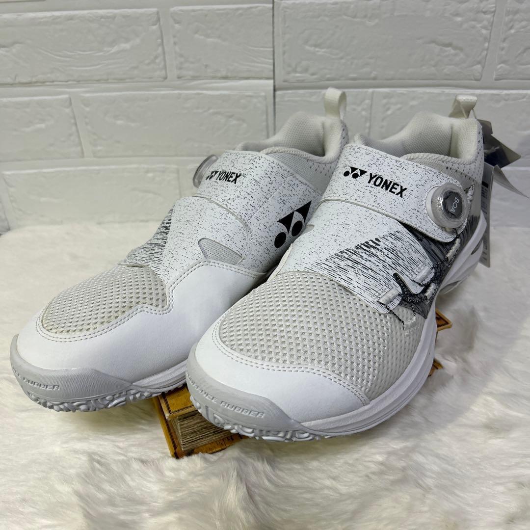 【新品未使用】　ヨネックス　テニスシューズ　パワークッション　ボア　BOA 白