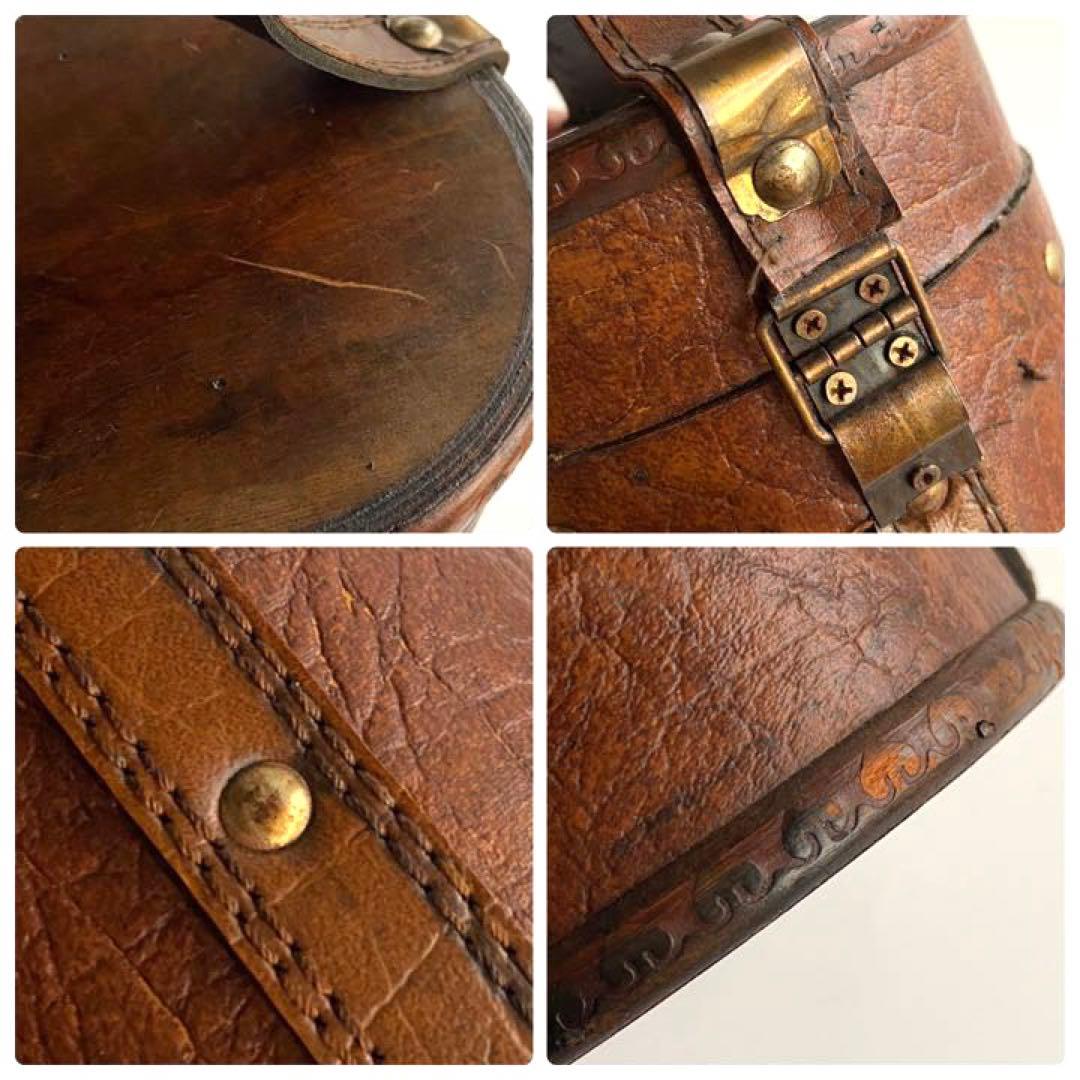 《ヴィンテージ 》アンティーク調 レザー×ウッド ワインボトルケース《超レア》