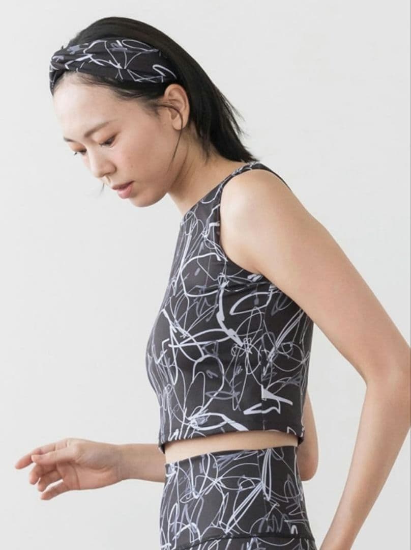 新品　3点セット　SUKALA リボンフラワープリント ブラック M