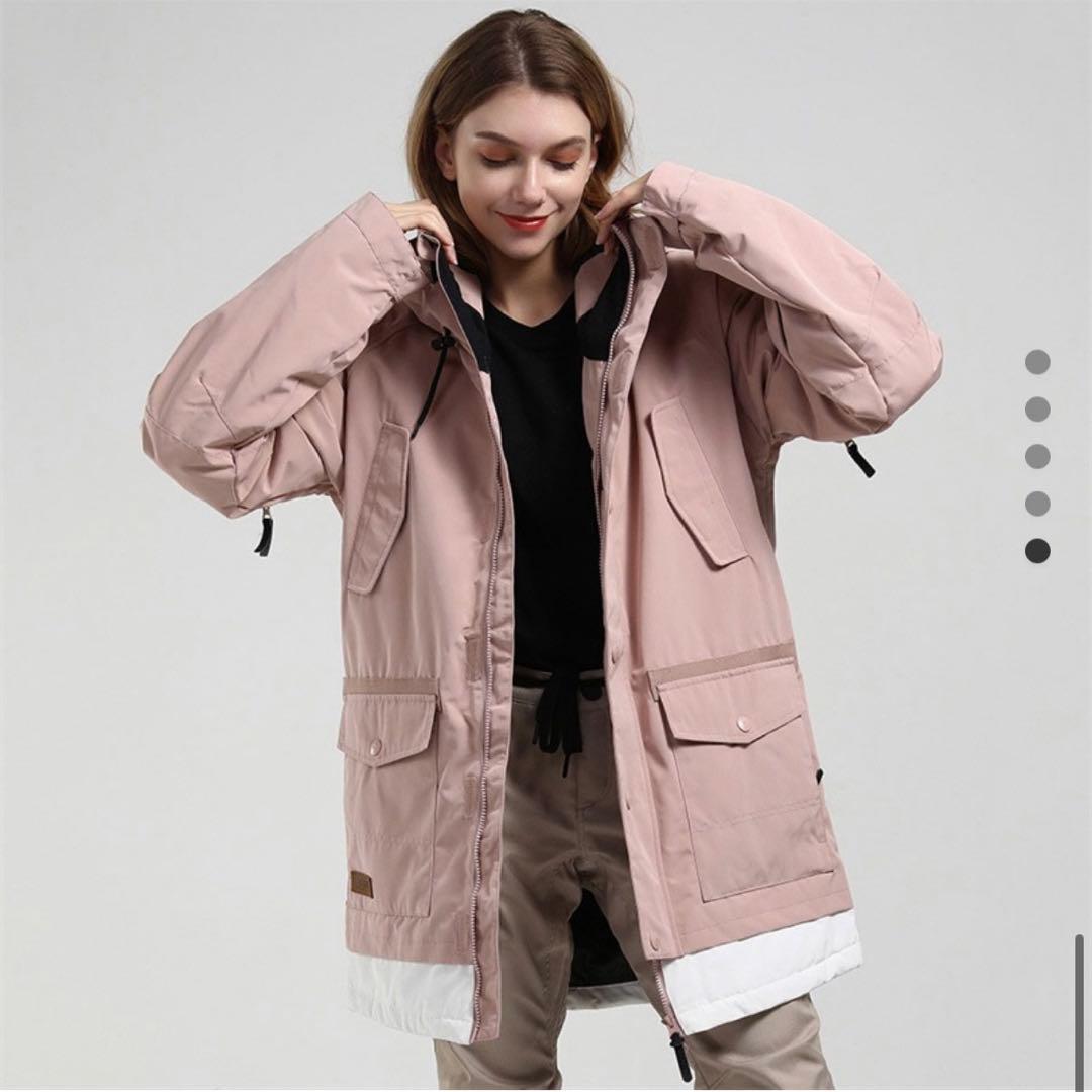 一度のみ着用！ピンク スノーボードジャケット 女性用