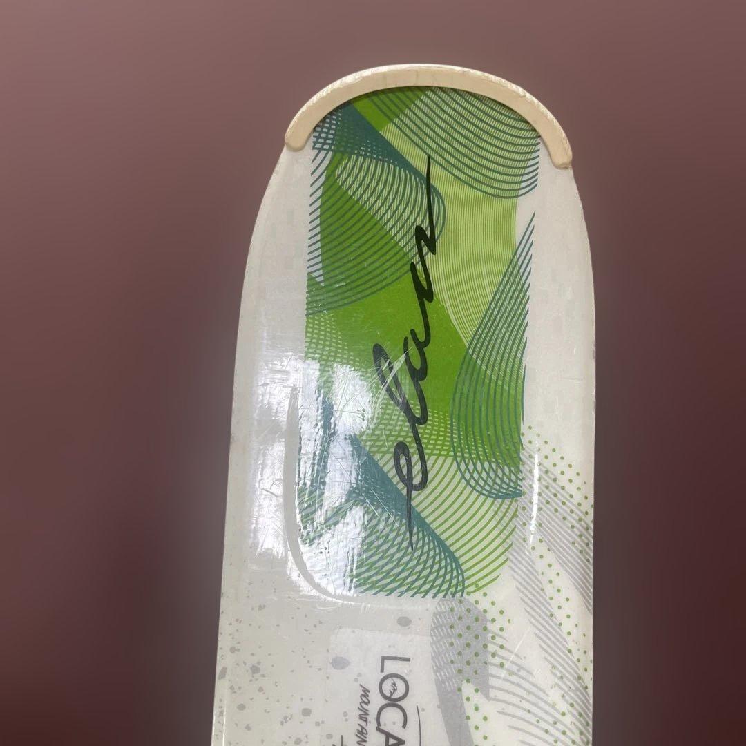 スキー板 エラン　軽量型　146センチ　グリーン ホワイト ビンディングつき