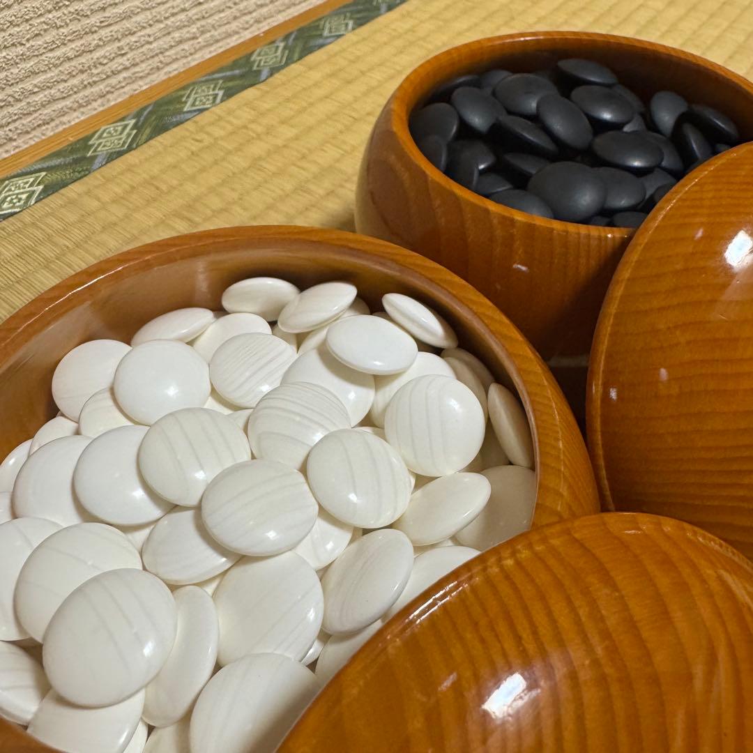 蛤碁石　那智黒石　30号　碁石碁笥セット　はまぐり　高級セット　お手頃　本格派