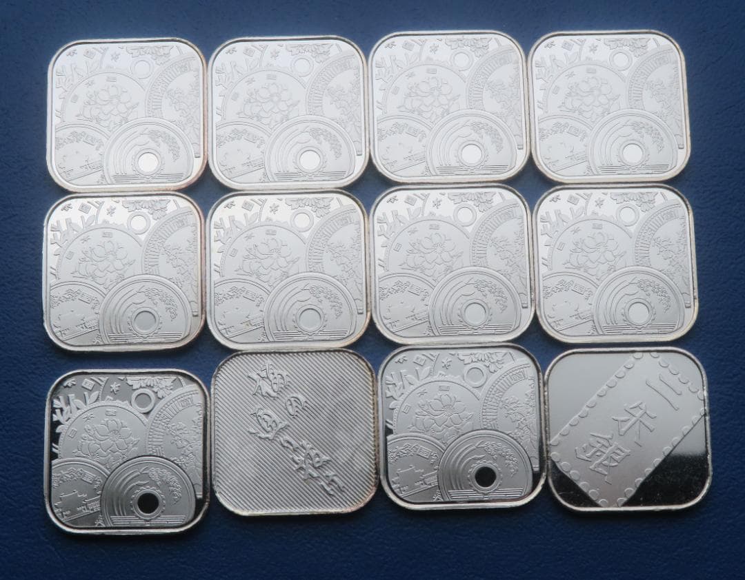 1051. 純銀メダル純銀メダル12枚まとめ51.96g銀メダルミントだし造幣局