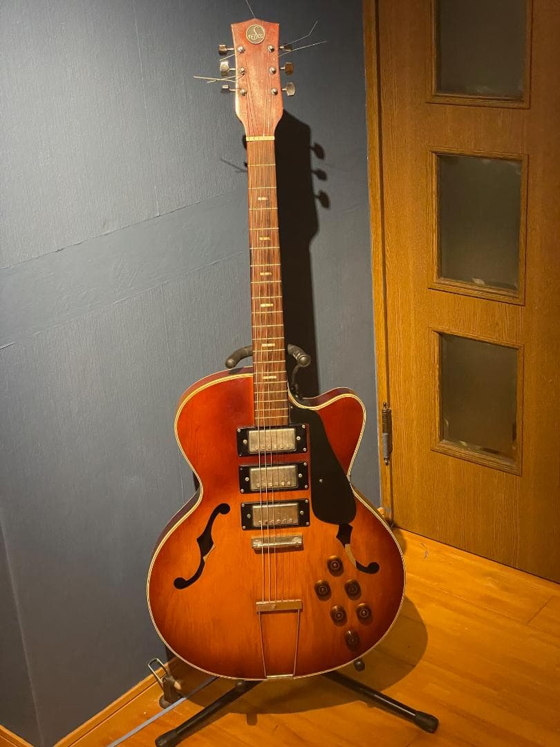 TEISCO フルアコースティックエレキギター　ノイズ多めジャンク【最終価格】